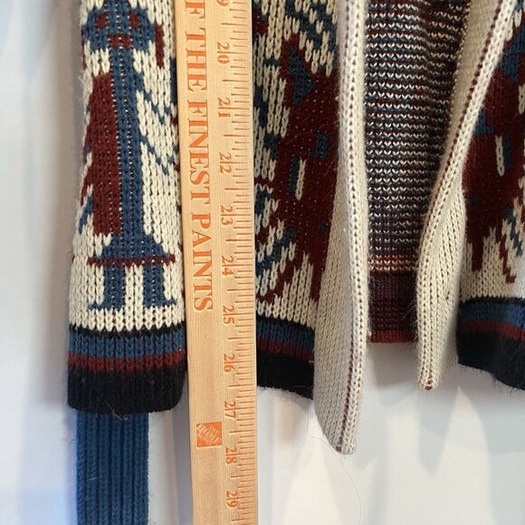 Vintage Cardigan Sweater Dimension by Milford Medium 80s 90s Southwestern Cat - Picture 8 of 10